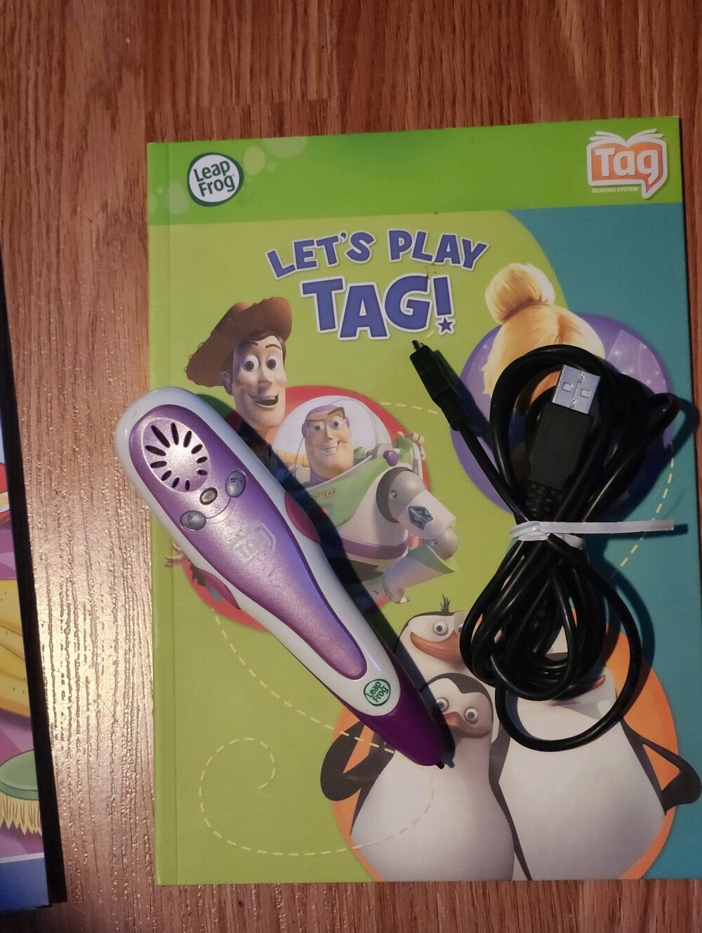 Tag Purple Reading Pen with Let’s Play TAG! Book And 6 Other Books.